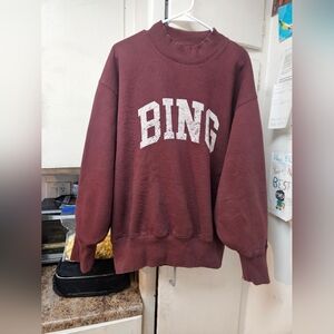 Anine Bing Bradie deep Maroon Sweatshirt sz Large